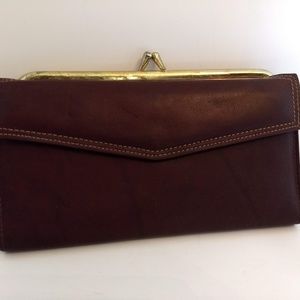 VINTAGE BROWN/BURGUNDY TOP GRAIN COWHIDE WALLET